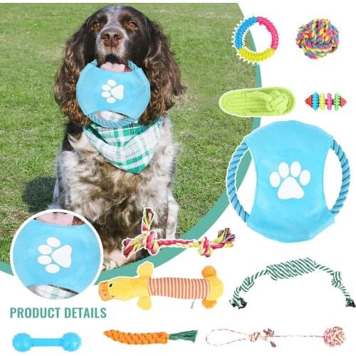 Pet Dog Toys Set 11 Piece Set Pet Toy Combo Set Interactive Toys Stress Relief Large And Small Dog Pet Dog Masticate Toy