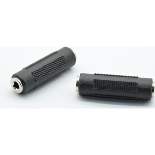 2pcs 3.5 mm Female to 3.5mm Female Jack Stereo Connector Coupler Adapter Audio Cable Extension for MP3 DVD Headphone Car AUX