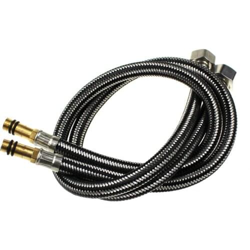 2pcs of G1/2 600mm Stainless Steel Flexible cold/hot mixer Faucet Water supply 4'' pipe Hoses of 60cm Free Shipping
