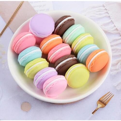 20pcs/lot Cute Macaron Decoration Crafts Flatback Resin Cabochon Kawaii Embellishments For Scrapbooking DIY Accessories