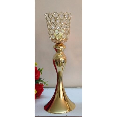 20 pcs Gold wedding candle holder crystal glass wedding candle holder , peacock candle holder , flower candle holder