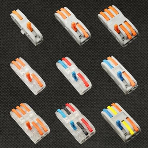 25-100Pcs Wire Connector terminal mini fast Connectors,Universal Compact cable Connector SPL-1 SPL-2 SPL-3 Terminal Block