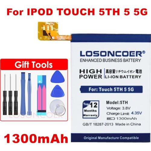LOSONCOER 1300mAh Replacement Batteries For IPod Touch 5TH 5 5G High Capacity Battery +Free Tools