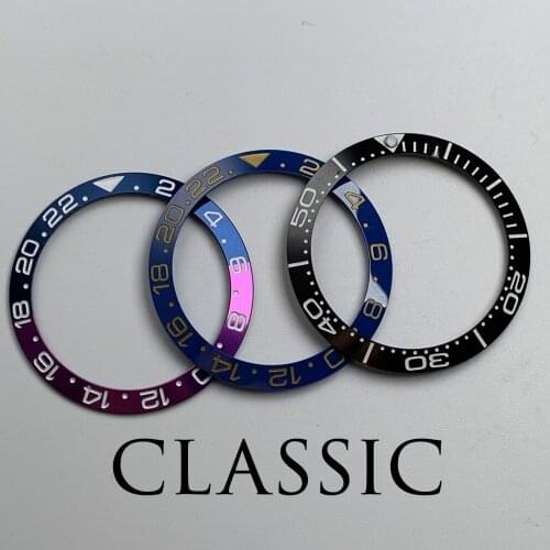 Watch Accessories Ceramic Bezel Uhr Lünette Aluminum Bezel reloj bisel lunette de montre lunetta dell'orologio for Sub Case 38mm