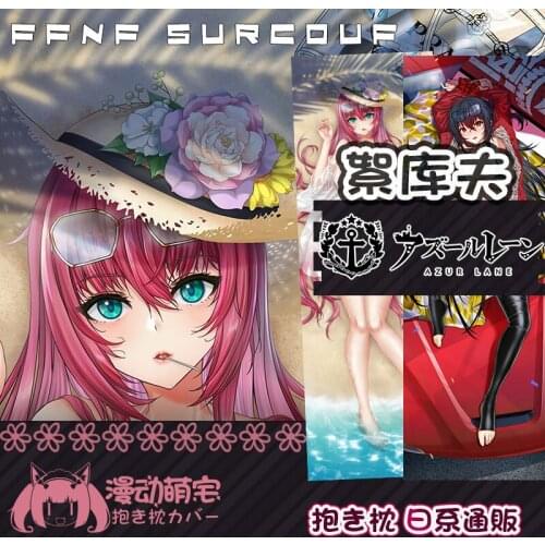 Anime Game FFNF Surcouf Azur Lane Dakimakura Hugging Body Pillow Case Otaku Pillow Long Cushion Cover Bedding Xmas Game Gifts