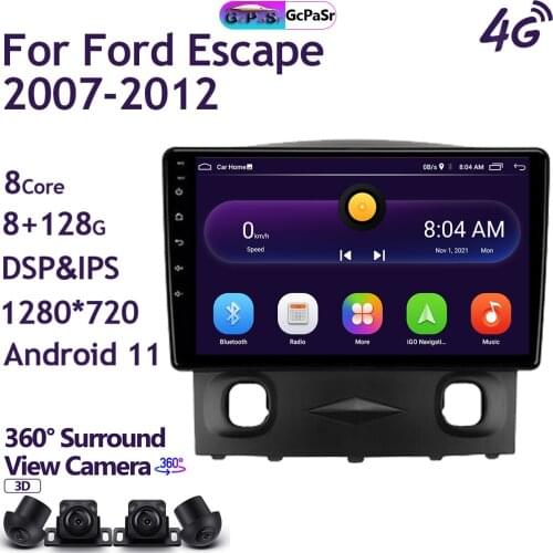 Car Multimedia Radio Video Player For Ford Escape 1 2007 2008 2009 2010 2011 2012 Android 10 Navigation gps dvd player dsp