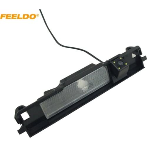 FEELDO Car Rear View Camera with LED For Toyota Yaris/Belta XP90 (05~13) Hatchback 5-door Backup Parking Camera