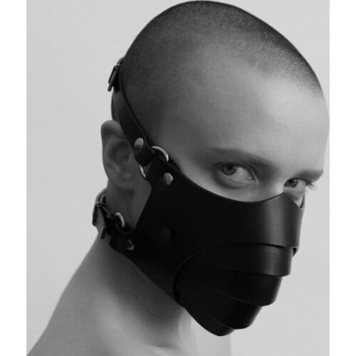 Bdsm Eye Mask Sex Bondage Adult Game Couples Leather Harness Mask Wearble Costumes For Women Men Cosplay Toys Face Masks Product