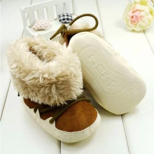 1pair Fashion cotton-padded winter Anti-slip snow Boots, First Walkers Baby/Kids soft sole Shoes,Super quality