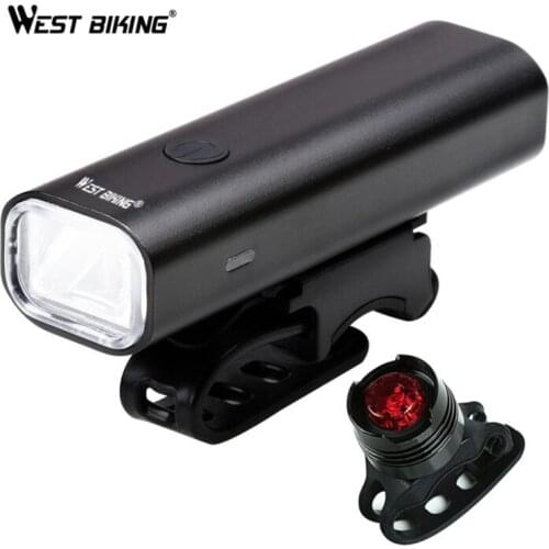 WEST BIKING Bike Light Set Front Rear Warning Lights Bicycle Headlight Back Lamp LED Cycling Safety Lights Bike Torch Lamps Sets