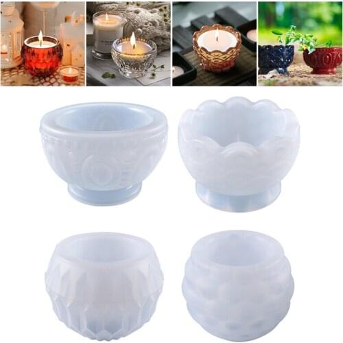 Flowerpot Plant Pot Epoxy Resin Mold Candlestick Candle Holder Silicone Mould DIY Crafts Home Decorations Casting Tool Drop Ship