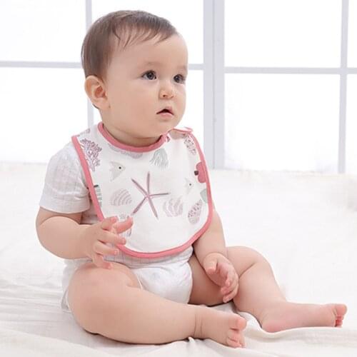 2PCS Baby bib Saliva Towel Baberos Bebes Baby Bibs for 0-3years kid Soft cotton Anti-drop Rope Super Absorbent Infant Feeding