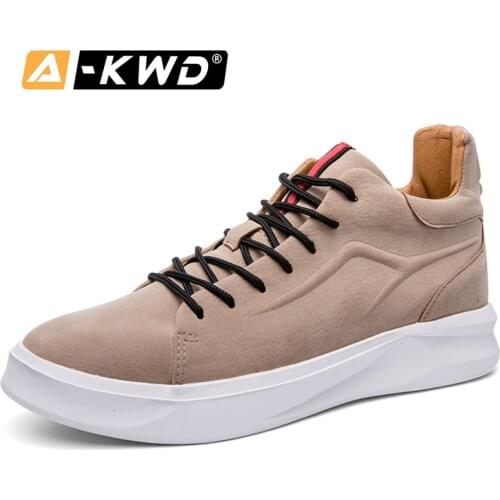 Fashion Shoes 2019 Male Shoes High Top Pu Leather Sneakers Man Zapatillas Hombres Mens Casual Shoes Black Mens Trainers Footwear