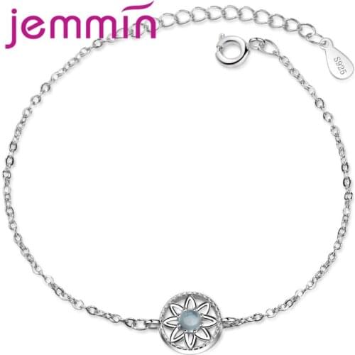 Korea Simple Style Jewelry For Girl Romantic Bracelet Bangles 2 Color Optional 925 Sterling Silver Present Birthday Gift