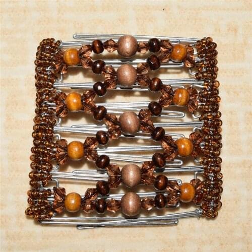 Brown wooden metal comb girls women lady wedding pary best gift magic comb 10 pcs /lot