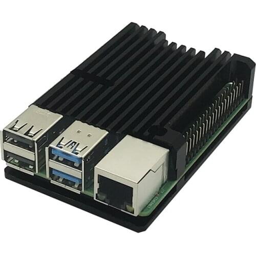 Raspberry Pi 4 Computer Model B Armor Aluminum Alloy Case/ Passive Cooling Shell Metal Enclosure Heat Dissipation for Pi 4B Only