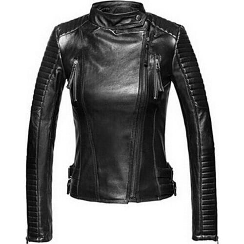 Faux Leather Jacket Women Jackets Coat Slim Biker Motorcycle Soft Zipper girl Leather Jaquetas De Couro feminina