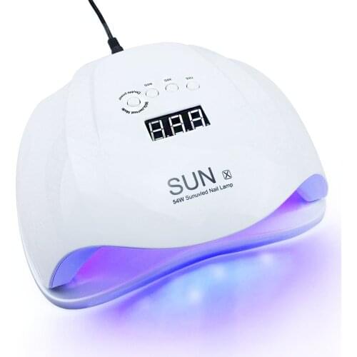 54W SUN X Lamp Nails Dryer For UV LED Gel Lamp For Manicure Drying Nail Polish Ice Lamp For Nail Manicure Machine