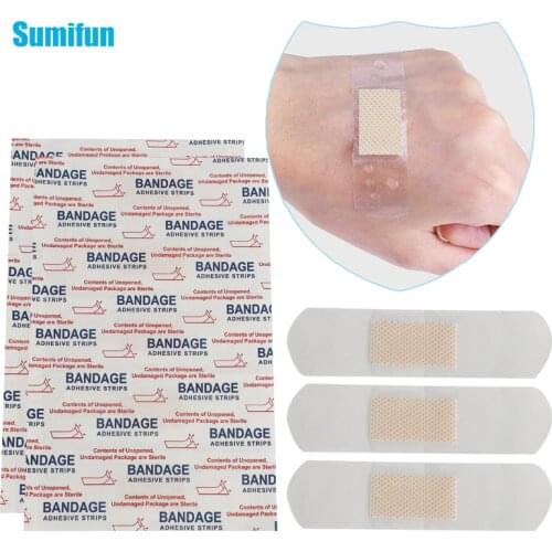 100Pcs Band Aid Breathable First Aid Bandage Waterproof Transparent Hemostasis Cushion Adhesive Wound Dressing Emergency Plaster