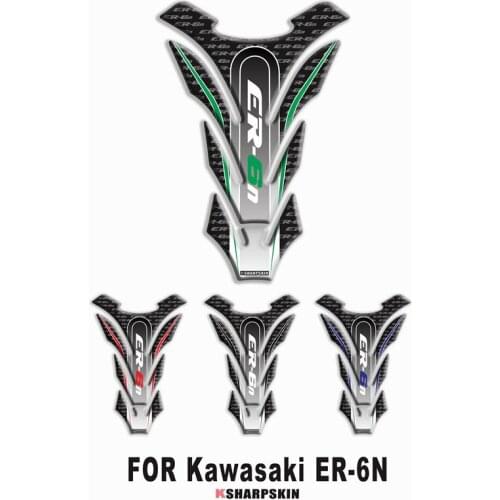 Motorcycle 3D fuel tank pad sticker protective decorative decal FOR KAWASAKI ER-6N Fishbone Protective Decals