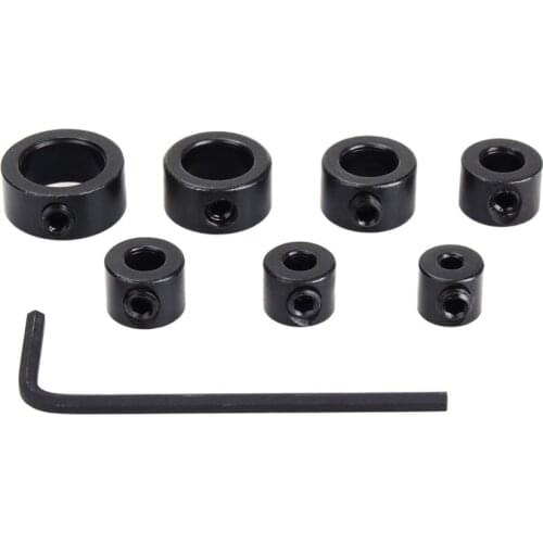 8Pcs 3-12mm Drill Locator Drill Bit Depth Stop Collars Ring Positioner Drill Locator Woodworking Drill Bits With Hex Wrench