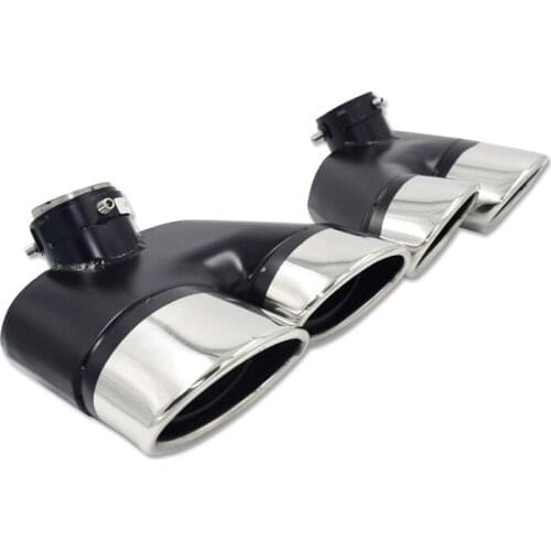 One Pair Statinless Steel Car Exhaust Tips For Mercedes Benz W220 S350 S320 S500 Muffler Tip Exhaust Pipes Tailpipe Nozzle