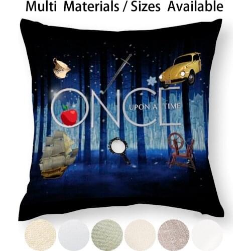 Once Upon A Time New! Pillow Case Throw Pillow Cover Cotton Linen Flax Once Upon Once Upon A Time Regina Queen Hood Telefilm