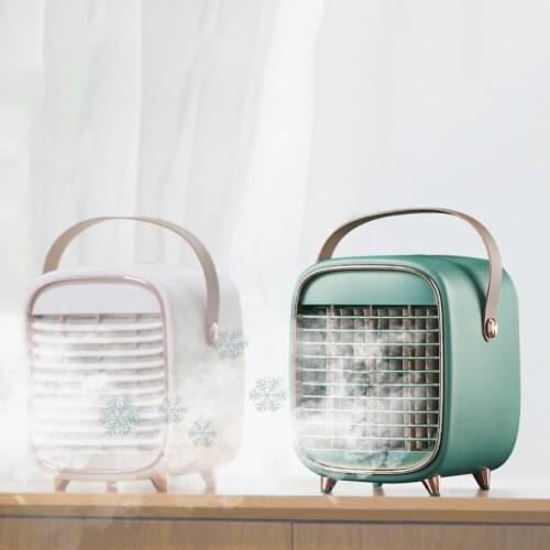 Portable Air Conditioner Cooling Fan 3 Speed Adjustable Desktop Humidifier Cooling Fan Summer Mini Portable Air Cooler Fan