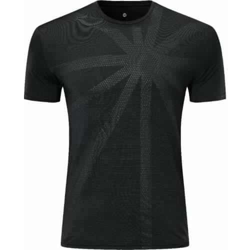 Casual summer ice silk t shirts men male leisure fitness running short sleeve sports gym joggers tops gym basketball blouse