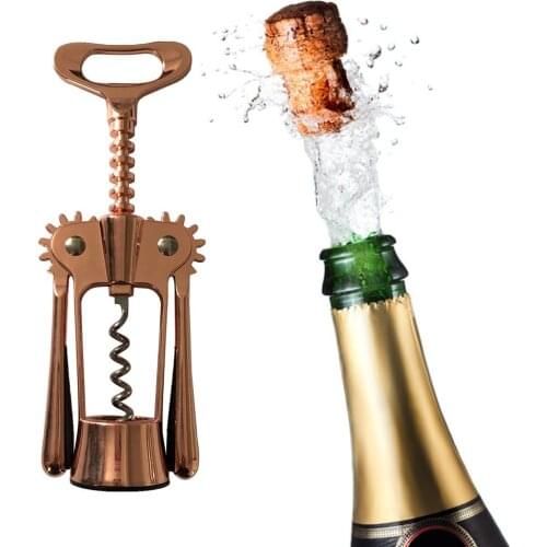 Professional Zinc Alloy Red Wine Beer Bottle Opener Handle Pressure Corkscrew Creative Wine Cork Remover Bar Quick Wine Opener