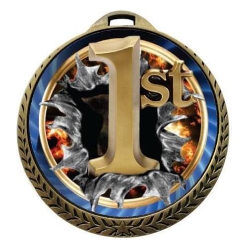 Sport medals custom low price Custom paint sport medal hot sales Burst 1st Place Medals High quality metal sport medal custom