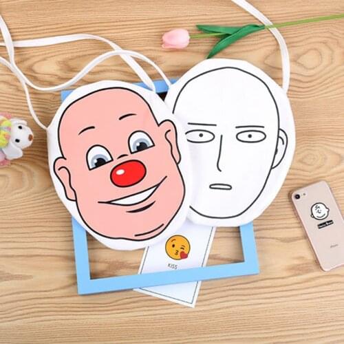 Korea chic retro Harajuku style graffiti lines abstract face shoulder bag messenger bag small bag canvas bag female 2021 new