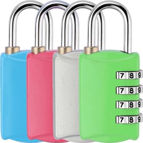 Bag Combination Code Lock Padlock Multicolor Metal Mini Cartoon Padlock Security 4 Digits Luggage Combination Lock Suitcase