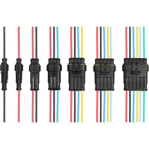 1PCS Auto Wire Connector 1/2/3/4/5/6P Auto Connector Male & Female Waterproof Electrical Connector Plug with Cable