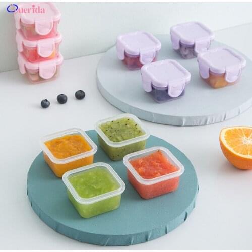 1Pcs Mini Storage Box For Kids School Food Grade Thicken Separate layering Seal Home Kitchen Plastic Containers Portable Bento
