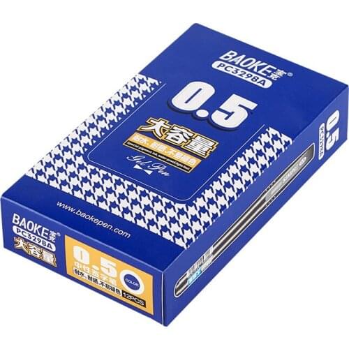 12 Burke Pc3298A Signature Pens 0.5mm High Quality Ink Water Resistant Neutral Pen High Capacity Office Pen High Grade