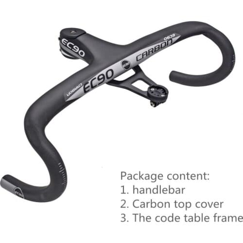 2020 new T800 Carbon Handlebar 28.6mm/31.8mm Integrated Bar Road Bicycle Handlebar matt black OD2 stem with free code frame