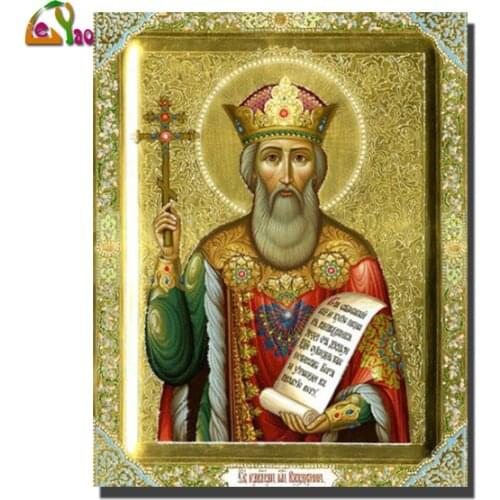 Diamond embroidery St. Alexander Nevsky icon diamond painting 5d diy full round square drill cross stitch Religious people decor