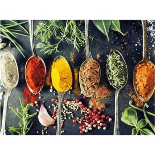 Diamond Painting Kitchen Cross Stitch Full Square Diamond Embroidery Seasoning Picture Rhinestones Mosaic Home Decor ll389