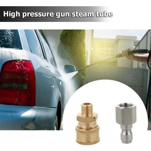G1/4 Quick Release Coupler Connector Adapter Brass+Stainless Steel Durable for High Pressure Steam Washer Gun Foam Tank Dropship