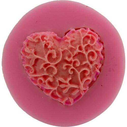 Flower vine love shape silicone cake mold DIY silicone fondant baking tool mini soap mold sugarcarft gumpaste mold