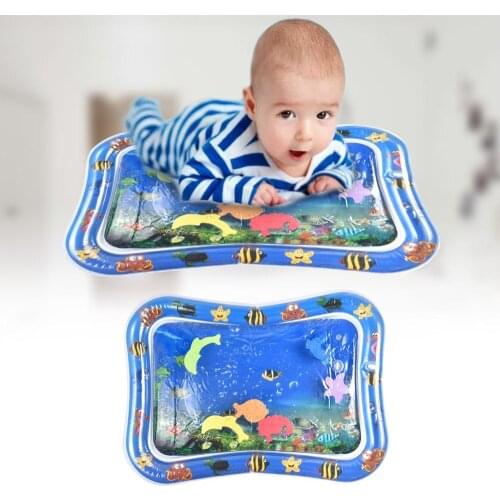 Baby Water Play Mat Inflatable Infant Water Play Cushion Toddler Tummy Fun Activity Pad For Sensory Stimulation Playmat Dropship