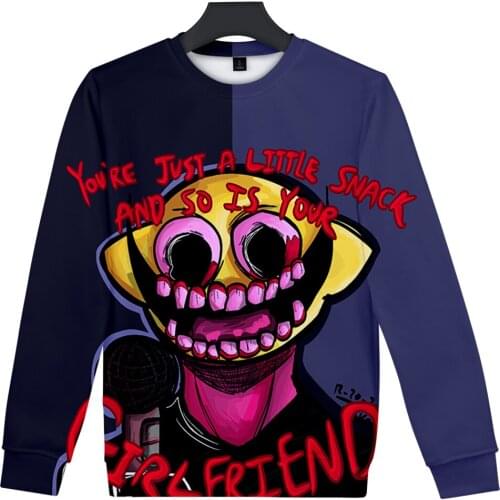 Friday night funkin Lemon Demon 3D Print autumn winter Holiday passionate Men/Women casual Streetwear Style Round collar fleece