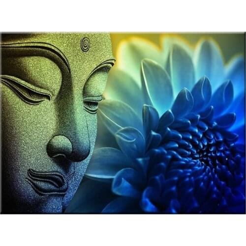 Region Buddha Printed Canvas 11CT Cross-Stitch DIY Embroidery Kit DMC Threads Hobby Sewing Needlework Knitting Mulina Package