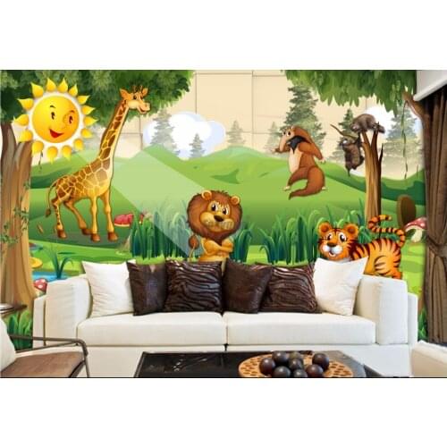 Art Wallpaper Cartoon & Animal for Children Abstract designs used for TV background/living room/ hotel decoration/shopping cent