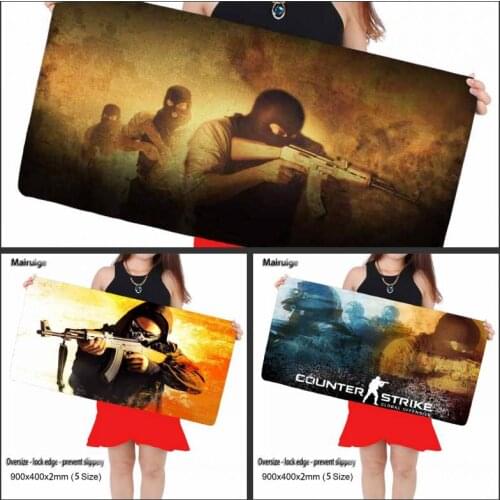 Mairuige gaming mouse pad cs go big mousepad sniper fire laptop keyboard speed control board game players favorite presents