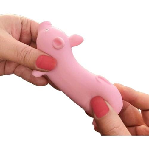 Pink Pig Toy Stretch Pinch Restore Safe Decompression Toy Relieve Stress Improve Concentration For Children Adult