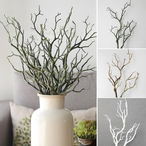 35 CM Artificial Tree Branches Plastic Branch Fake Flowers Vines For Wedding Background Wall Decor Flowers Christmas Decoration