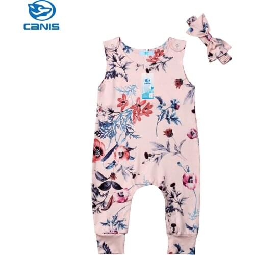 Cute Newborn Infant Baby Girls Romper Jumpsuit Bodysuit Playsuit Clothes Outfits Baby Rompers 2019 Short Sleeve