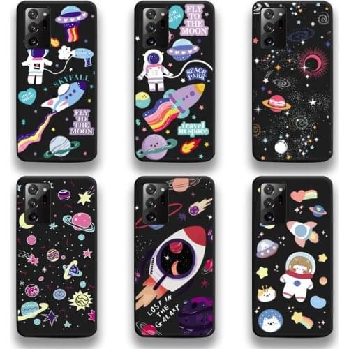 Creative Astronaut Phone Case For Samsung Galaxy Note20 ultra 7 8 9 10 Plus lite M51 M21 M31 J8 2018 Prime